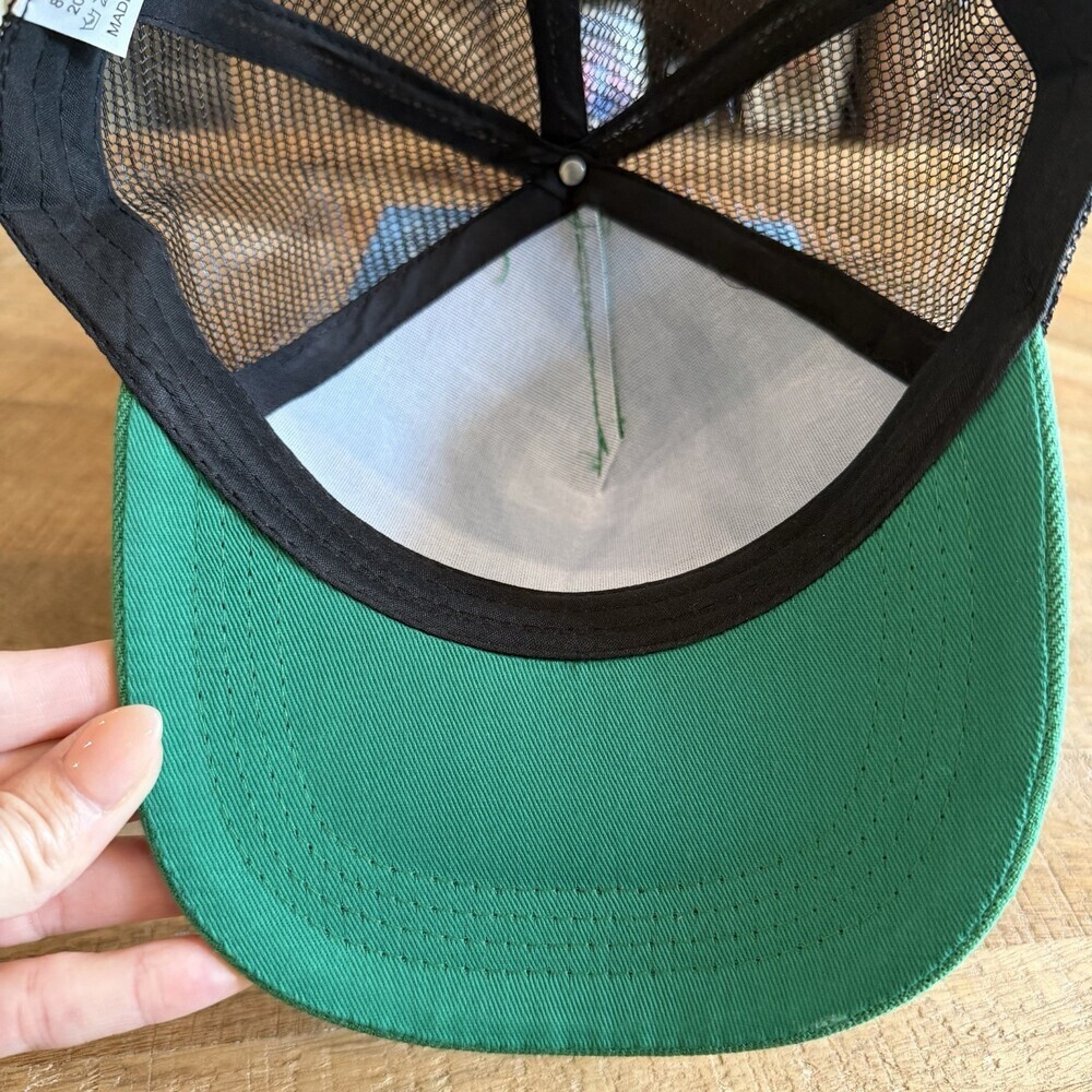 Forest CS107 Green Trucker Hat Moon Trees Outdoor Nature Snapback Cap - Picture 7 of 9